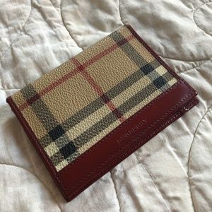 Vintage Burberry Check Bifold Leather Wallet